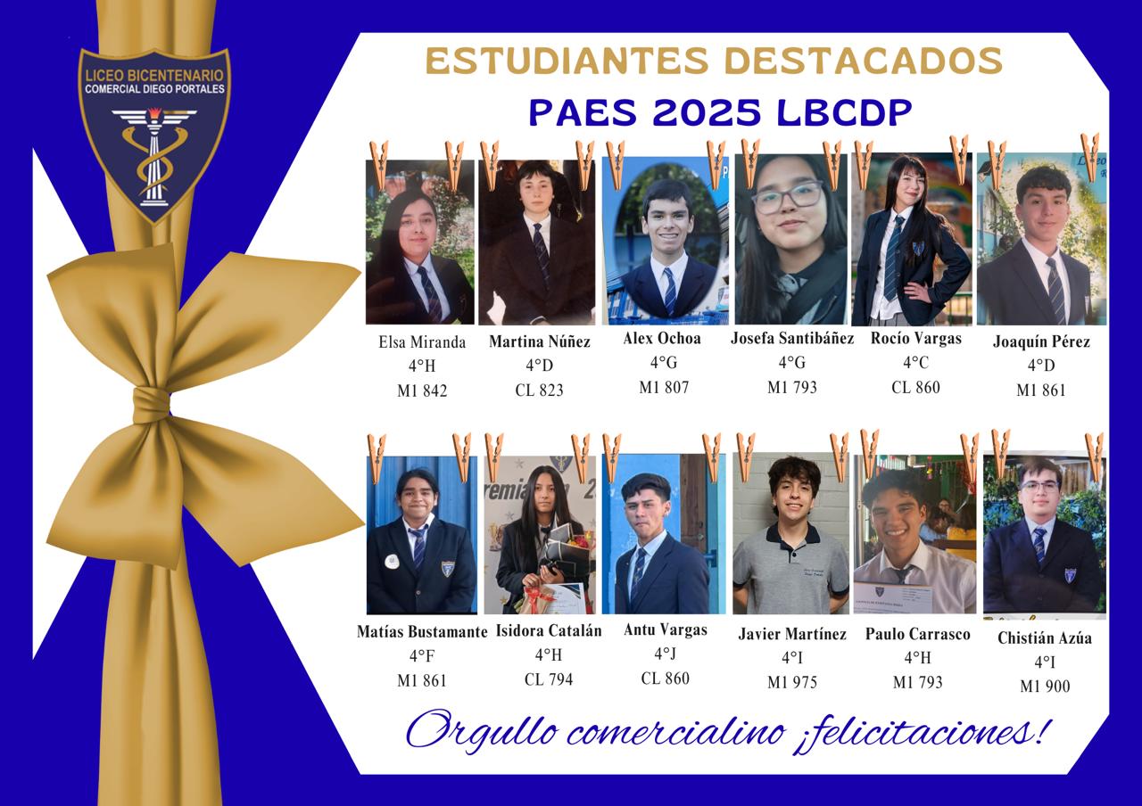Alumnos Destacados en PAES 2025