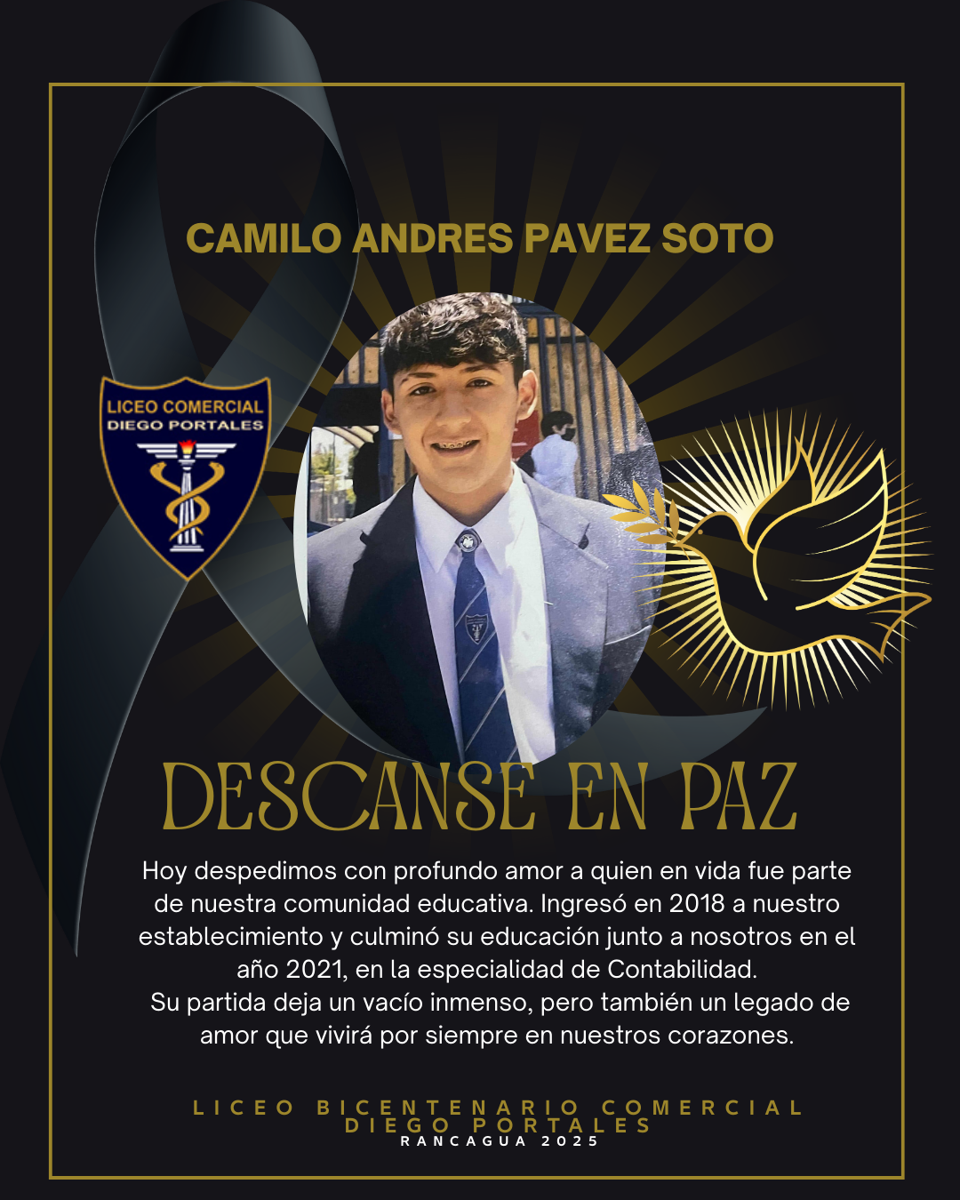 Fallecimiento Ex alumno