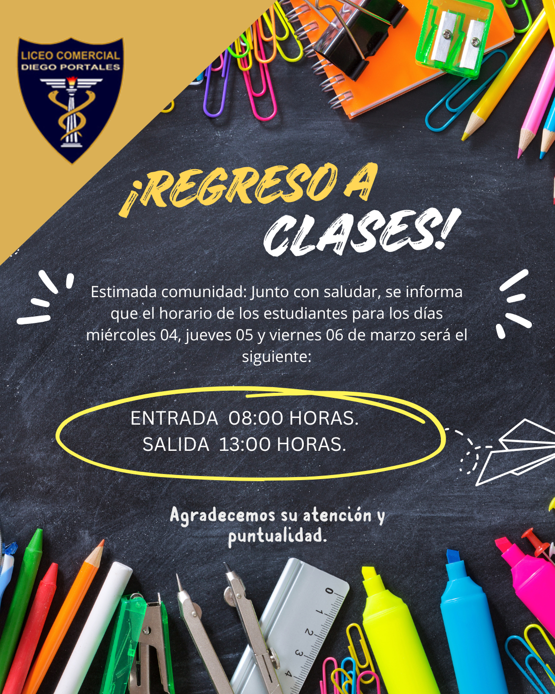 Información inicio escolar 2026